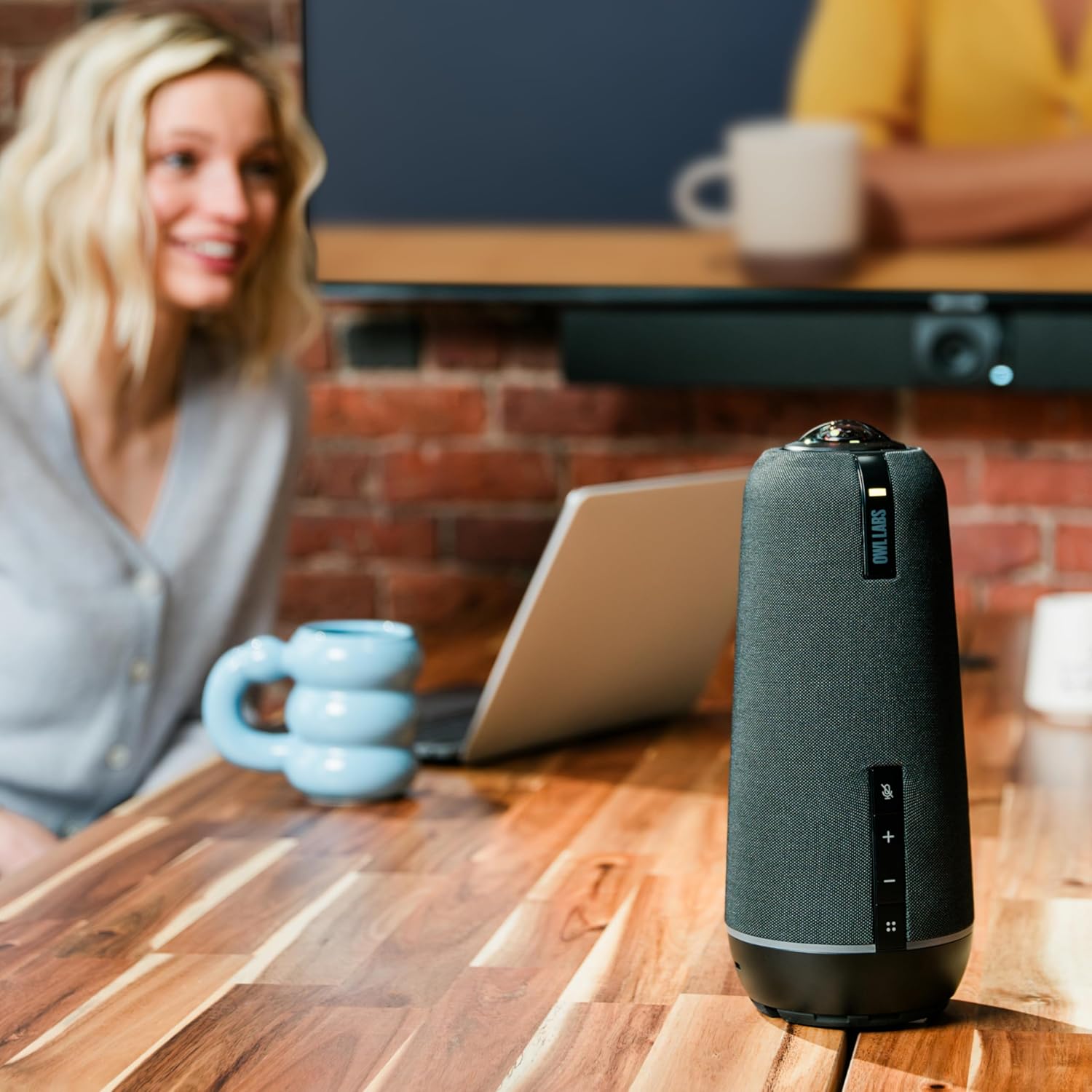 Meeting Owl 4+ 360-Degree, 4K Smart Video Conference Camera, Microphone, and Speaker (Automatic Speaker Focus, Smart Zooming, and Noise Equalizing)