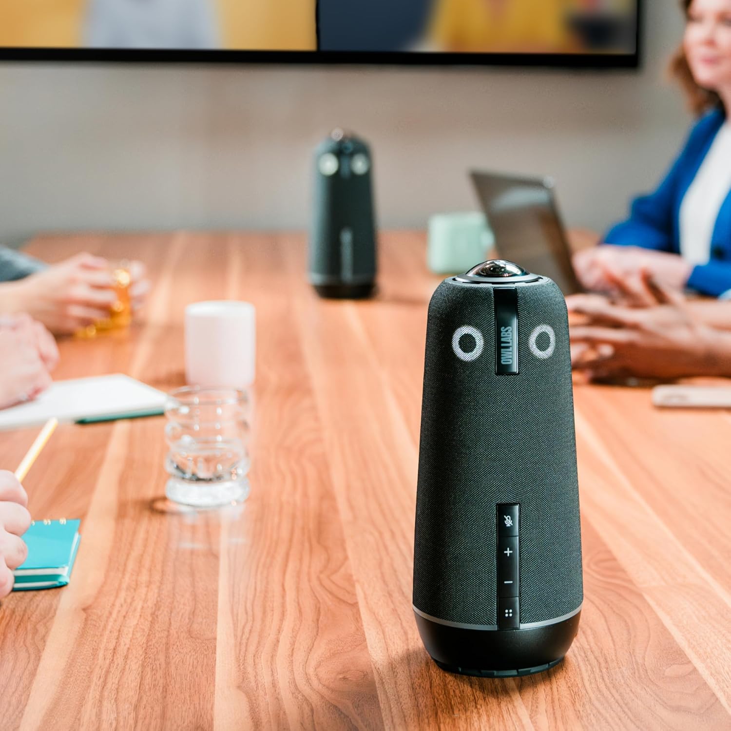 Meeting Owl 4+ 360-Degree, 4K Smart Video Conference Camera, Microphone, and Speaker (Automatic Speaker Focus, Smart Zooming, and Noise Equalizing)