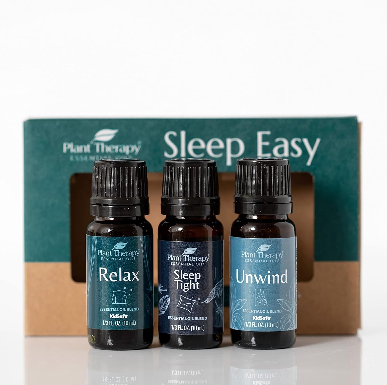 Sleep Easy Essential Oil Blend Set 10 Ml (1/3 Oz) Each of Relax, Sleep Tight & Unwind, Pure, Undiluted, Essential Oil Blends