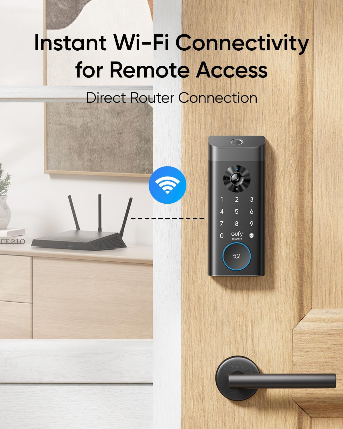 Video Smart Lock E330, 3-In-1 Camera+Doorbell+Fingerprint Keyless Entry Door Lock, Wifi Door Lock,App Remote Control,2K Hd,Doorbell Camera,No Monthly Fee