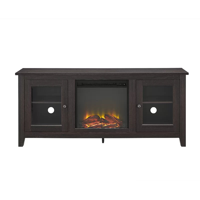 Kohn 58" 2-Door TV Stand with Electric Fireplace