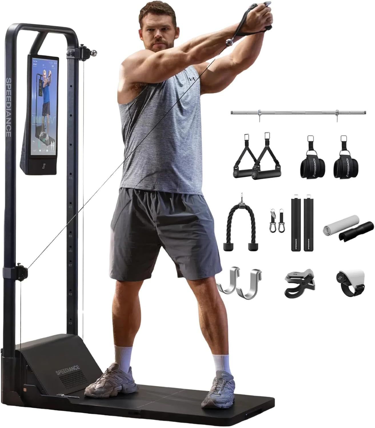 Home Gym, Smart Ai-Powered Multi-Functional Smith Machine for Full Body Strength Training, All-In-One Gym Equipment, Digital Weight System, Workout Station, Squat Rack, Gym Monster 2