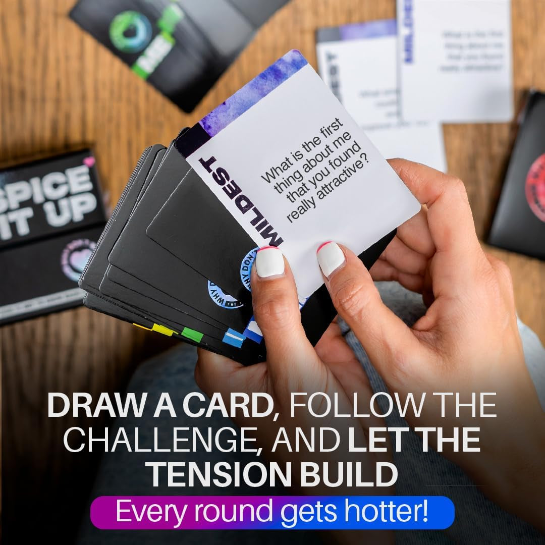 - Spice IT up - Super Fun Couples Games for Date Nights: 150 Cards with Conversations, Spicy Dares & More - Best Date Night Games for Couples - Romantic Adult Couple Game