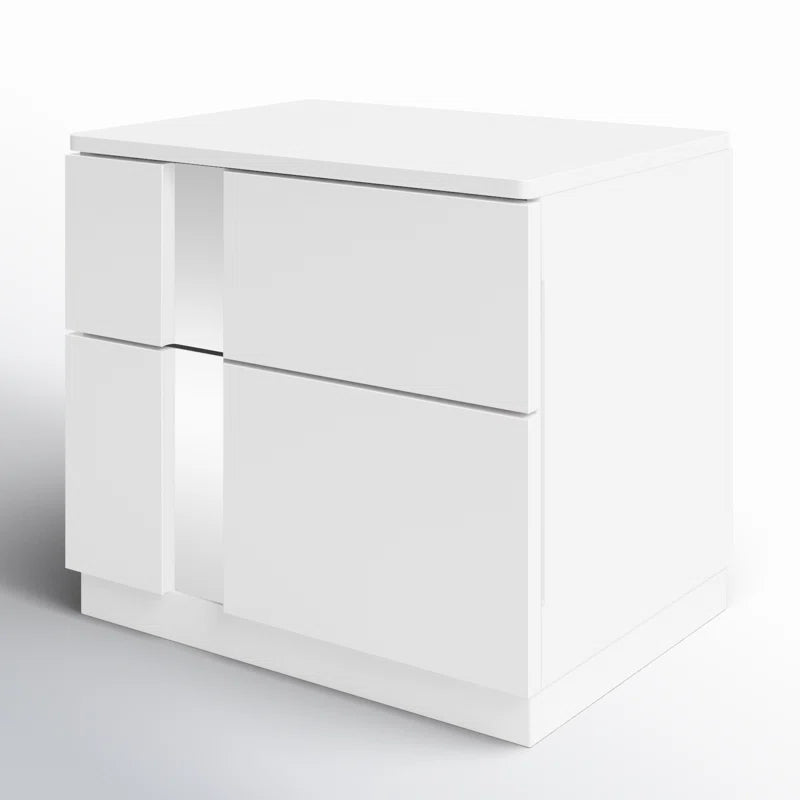 Augie 2-Drawer Nightstand | Sleek Modern Design with Ample Storage & Soft-Close Drawers | Elevate Your Bedroom Aesthetic