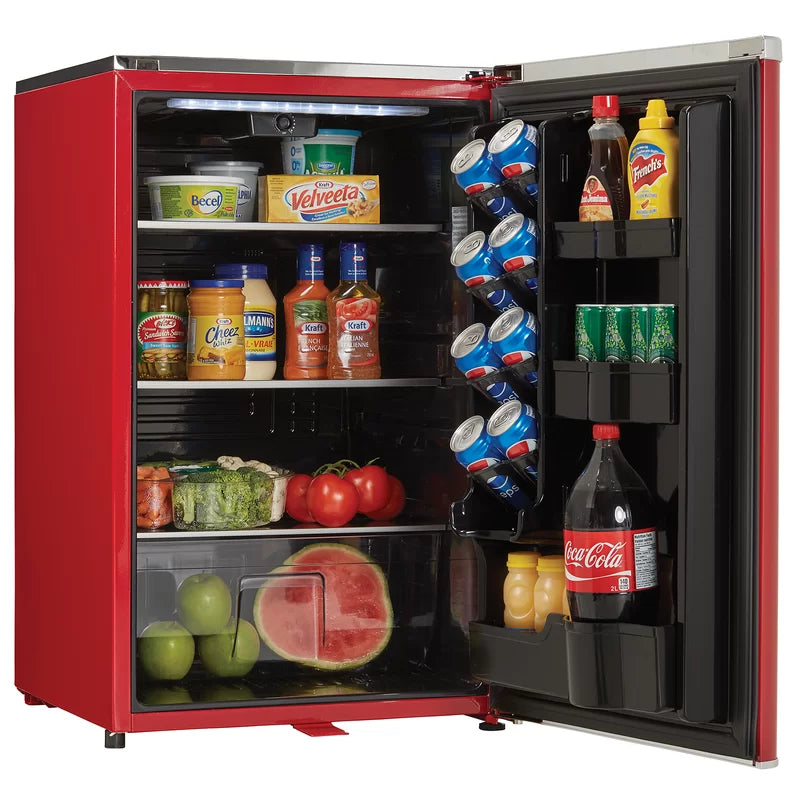 Danby Classic Retro 4.4 Cu. Ft. Mini Fridge – Vintage Charm Meets Modern Convenience | Perfect for Home Offices, Game Rooms, and Dorms!"