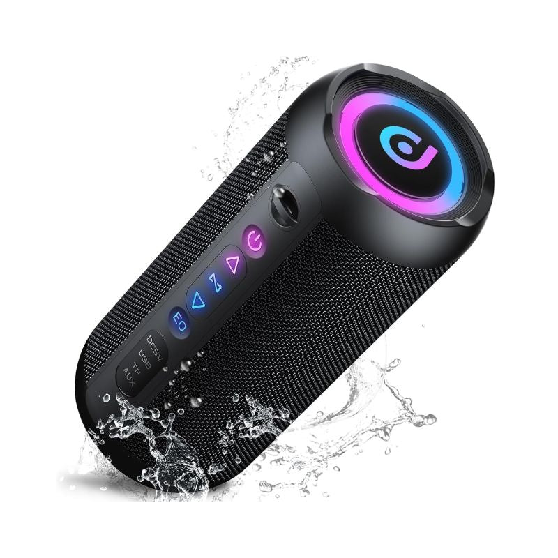 Portable Bluetooth Speaker – 30W Bass, 30H Playtime, RGB Lights, IPX7 Waterproof, TWS Pairing