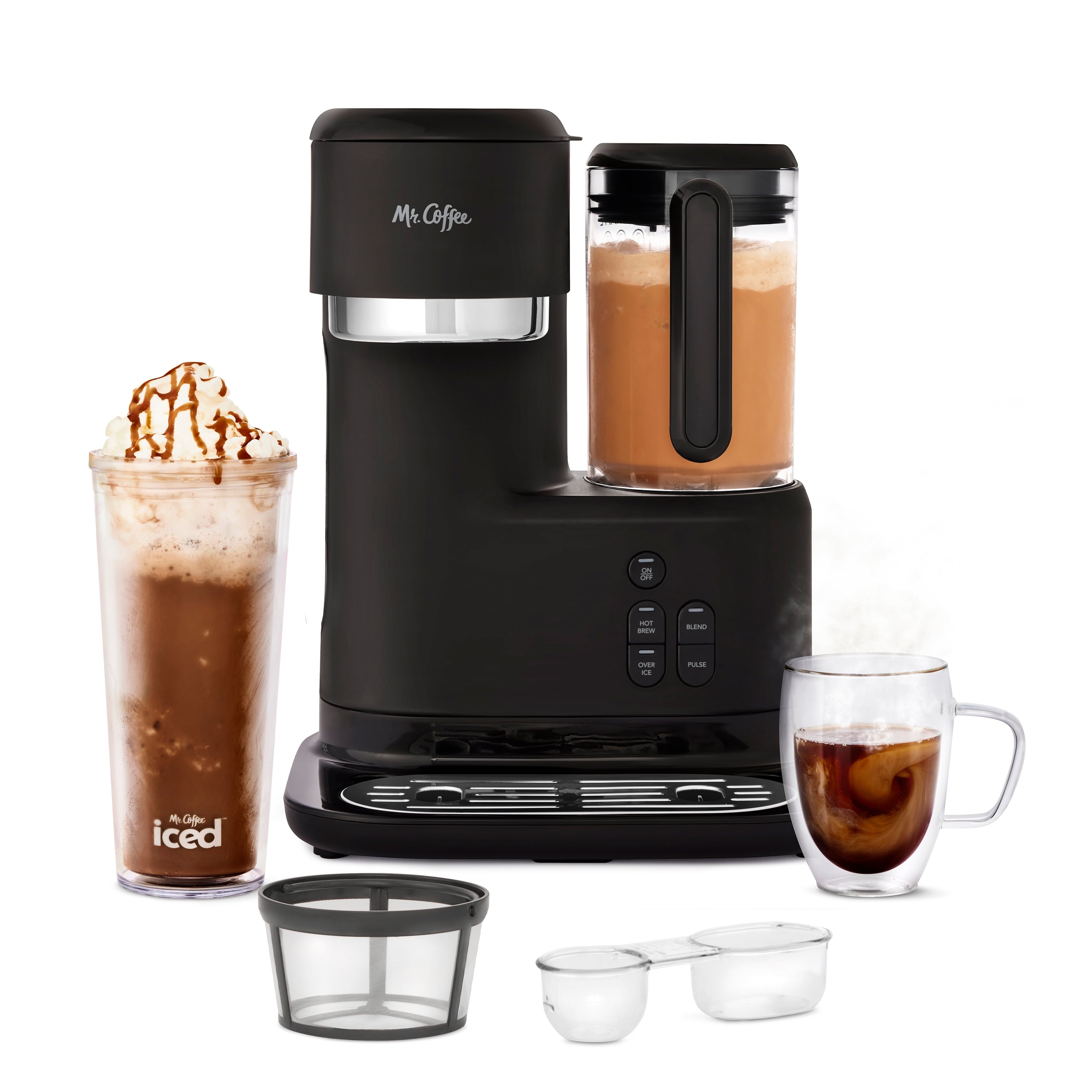 Mr. Coffee Single Serve Frappe & Iced Coffee Maker with Built-in Blender – Create Barista-Quality Iced Coffees at Home Effortlessly