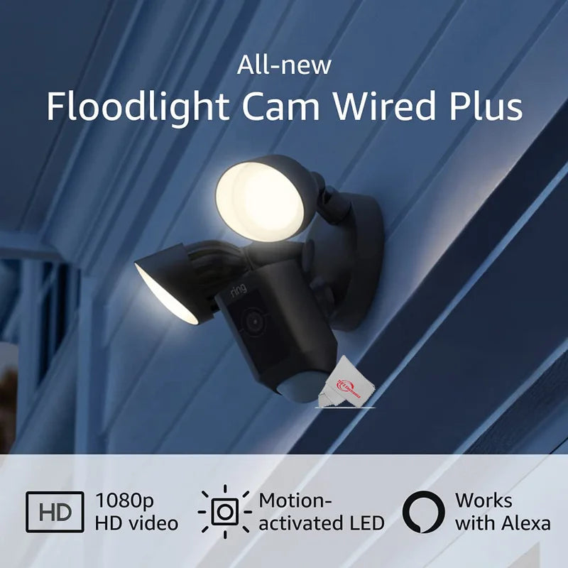 125W LED Outdoor Security Flood Light with Motion Sensor & Video - Dusk-to-Dawn Lighting, Smart Motion Alerts, and Real-Time Monitoring