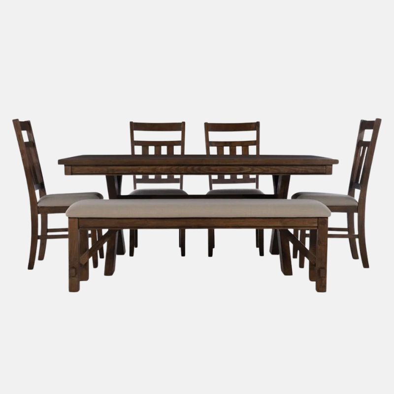 Gigi 6-Piece Upholstered Trestle Dining Set