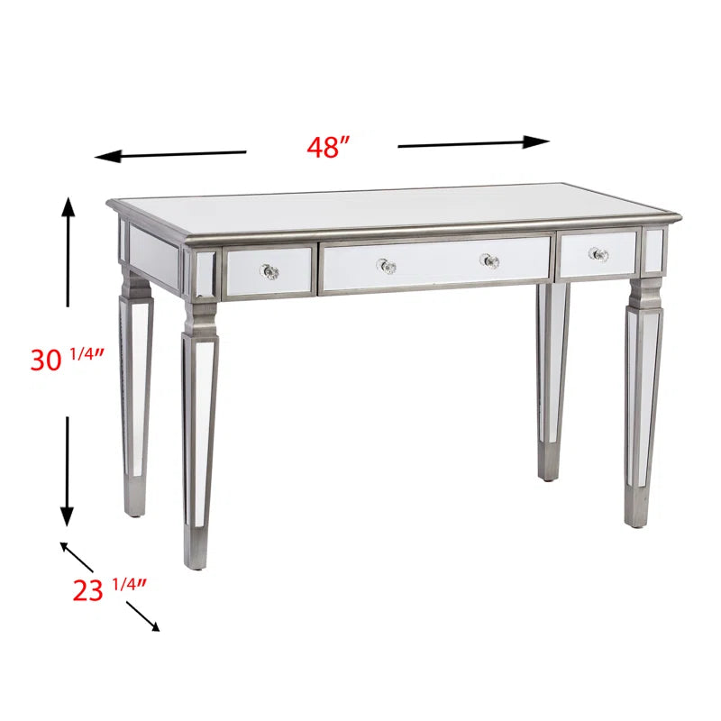 Danielynn Glass Top Writing Desk