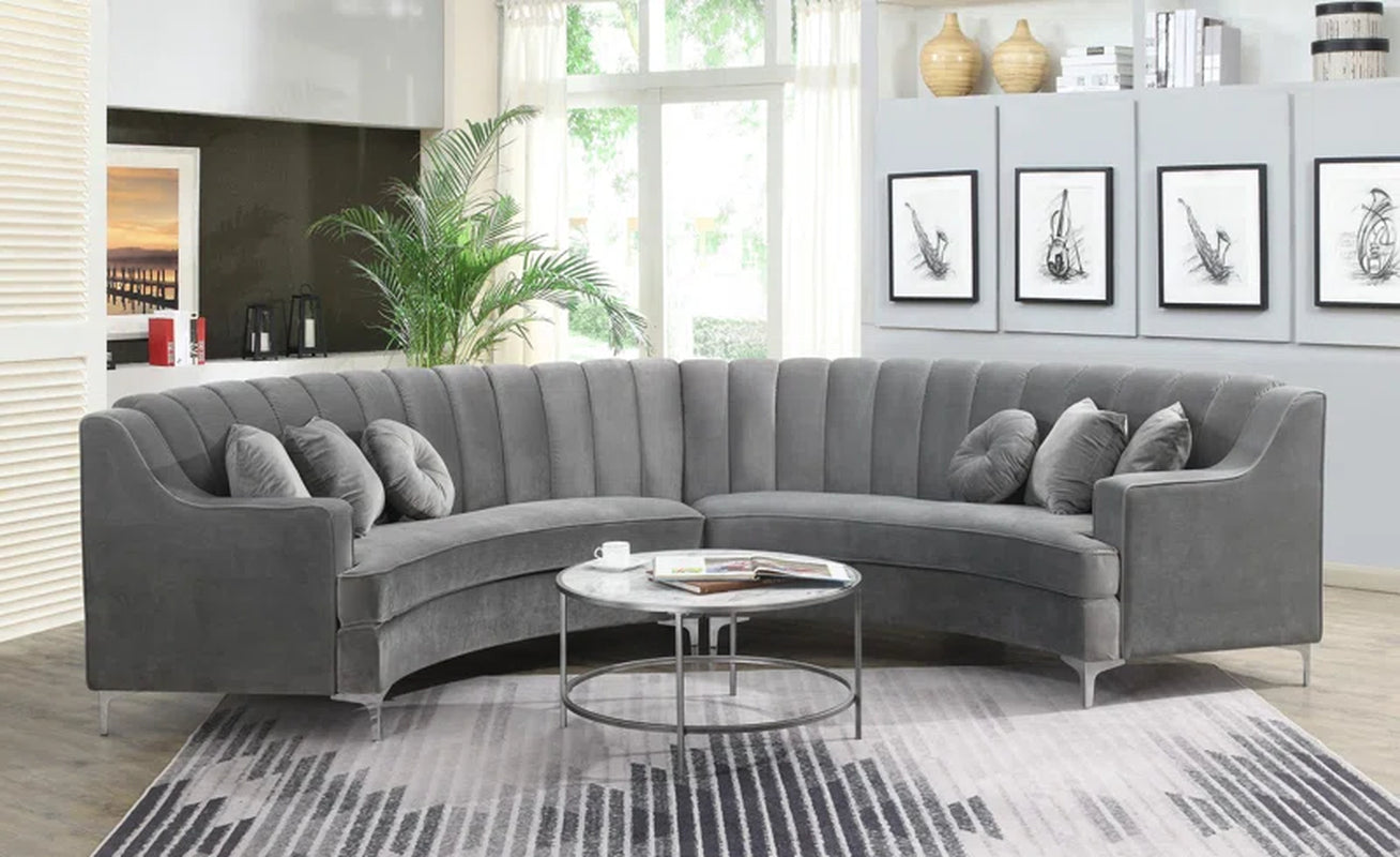 Luxury Velvet Modular Sectional Sofa – Customizable Comfort & Timeless Elegance for Living Room or Office