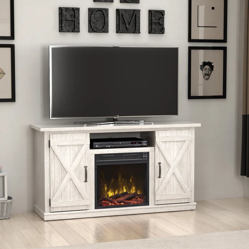 Lorraine TV Stand for Tvs up to 55" with Electric Fireplace Included