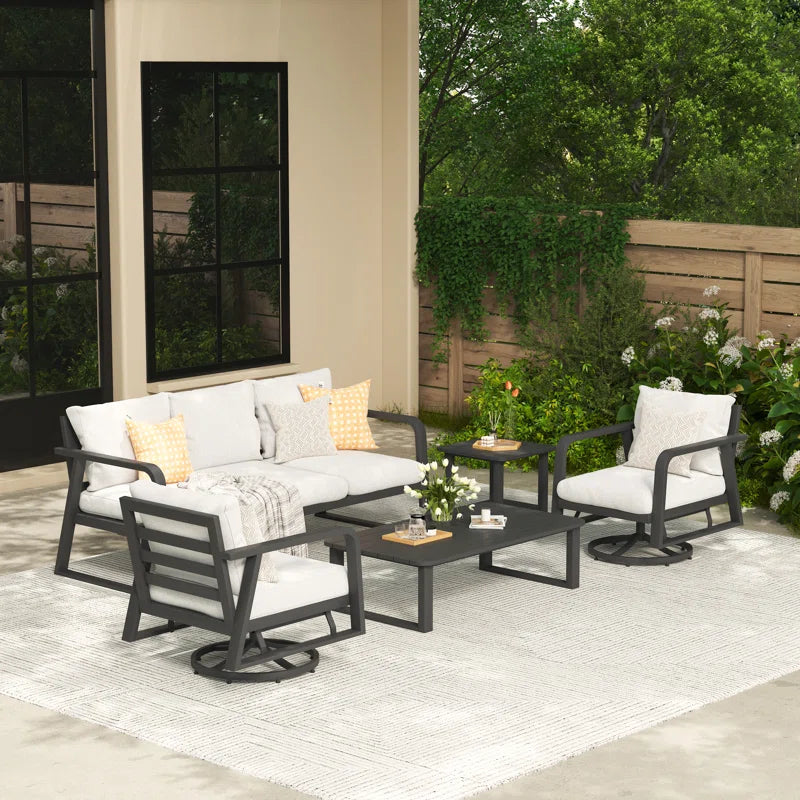 Ithnan 5 - Person Outdoor Seating Group with Cushions