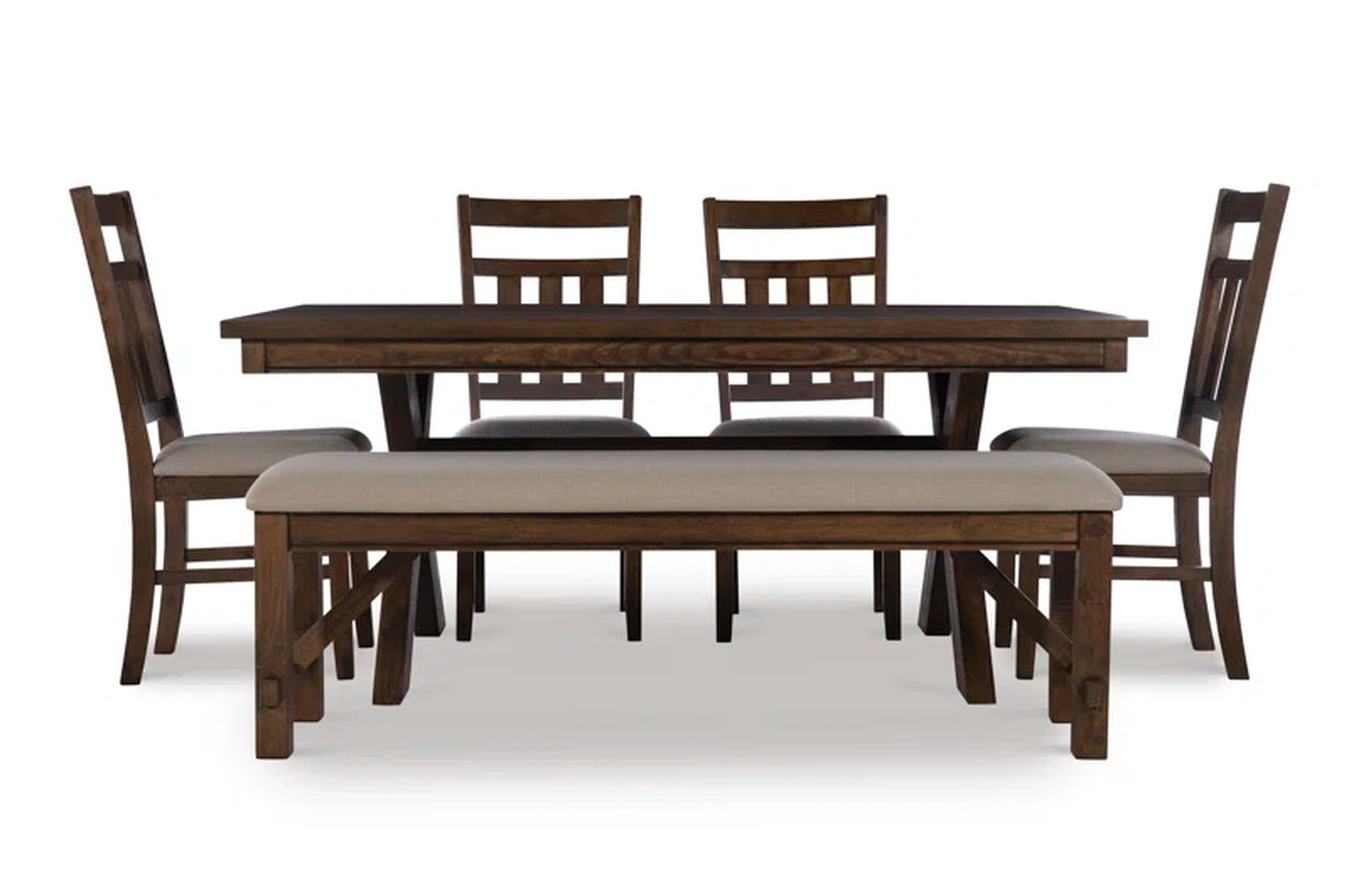 Gigi 6-Piece Upholstered Trestle Dining Set