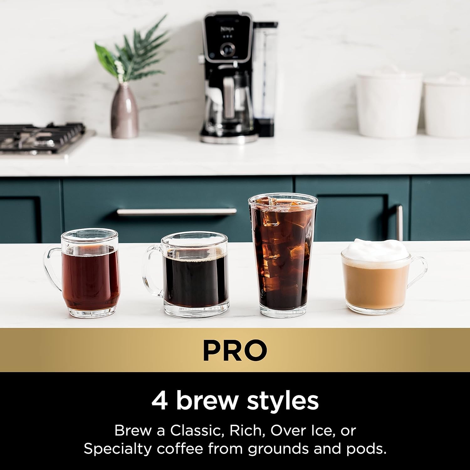 Hot and Iced Coffee Maker, Single Serve Coffee Maker and Drip Coffee Machine, Dualbrew Pro Specialty 12-Cup with K-Cup Combo, Includes Permanent Filter, CFP307