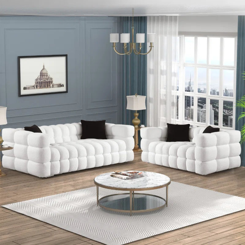 Elegant Monica 2-Piece Bouclé Living Room Set – Luxe Comfort & Timeless Modern Design   