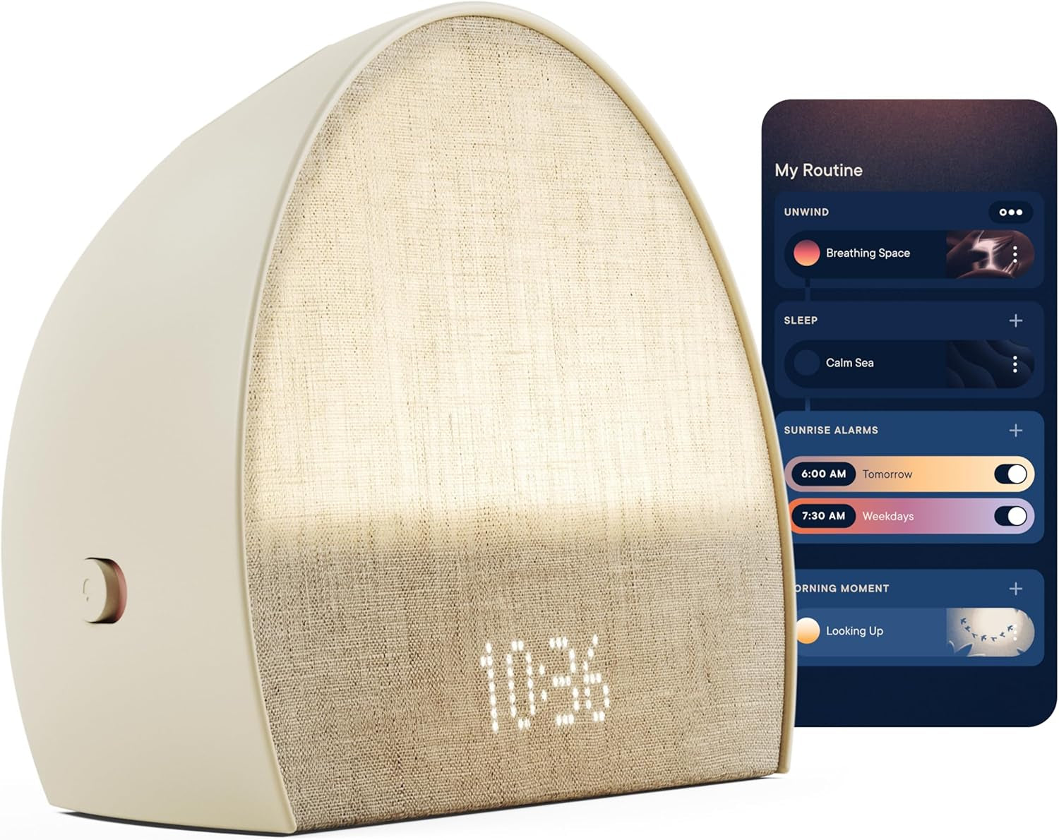 Hatch Restore 2 Smart Sunrise Alarm Clock & Sleep Assistant ー Customizable Sound Machine, Smart Light, & Wake-Up Aid for Energized Mornings