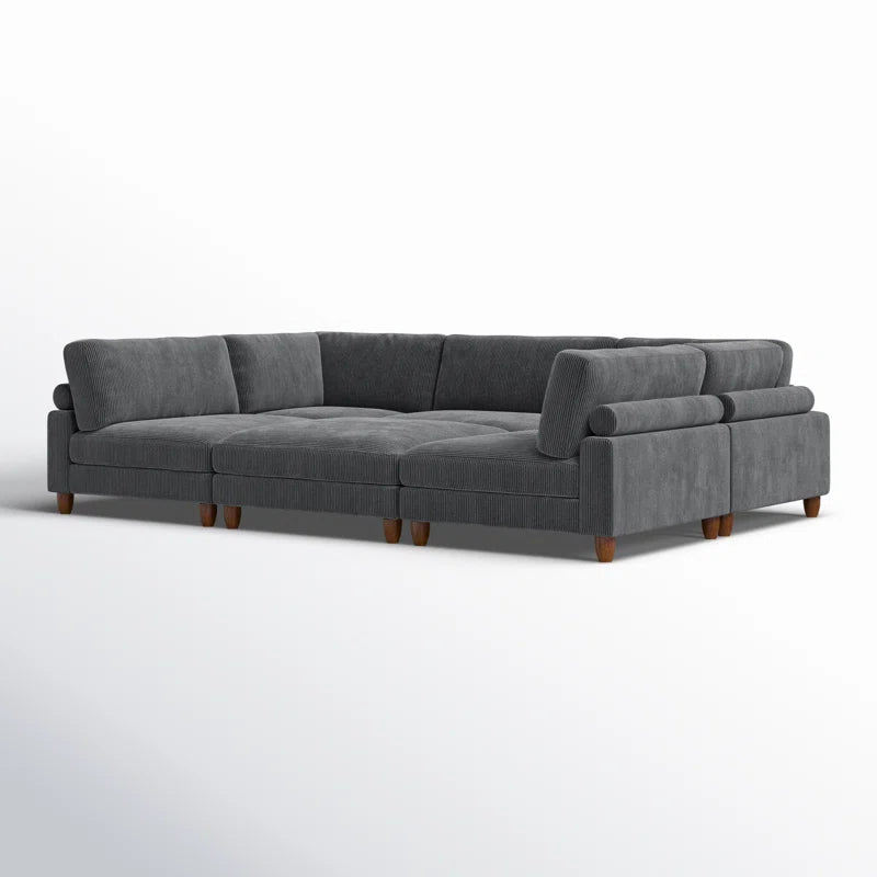 Espinosa 6 - Piece Corduroy Sectional