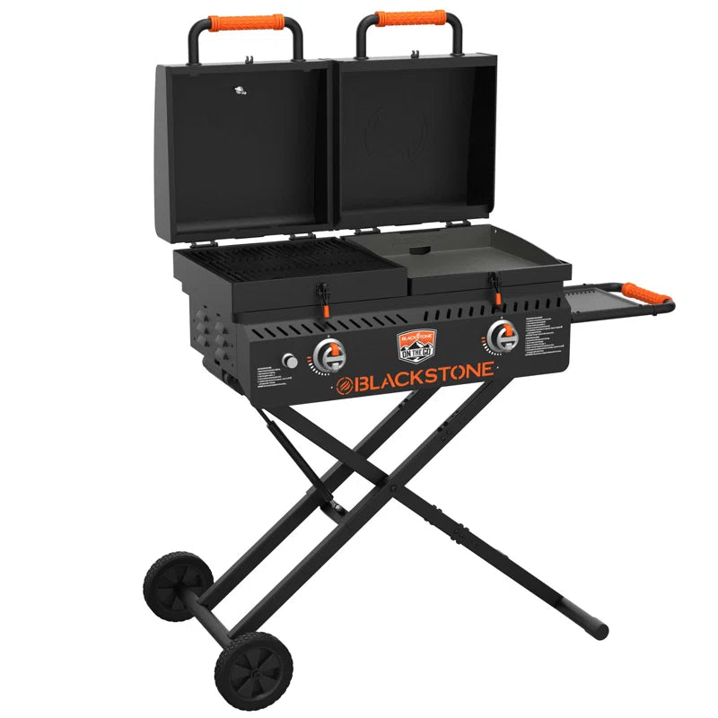 17" On-The-Go Tailgater Grill & Griddle Combo