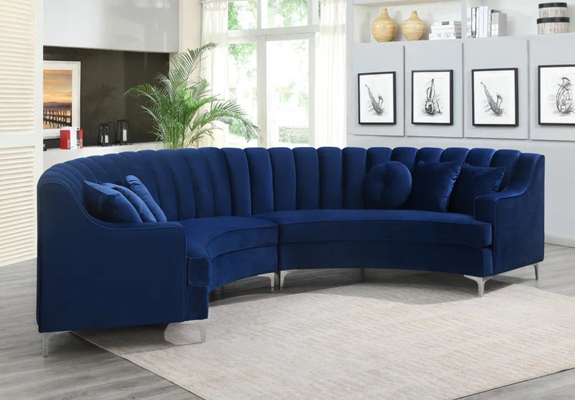 Luxury Velvet Modular Sectional Sofa – Customizable Comfort & Timeless Elegance for Living Room or Office