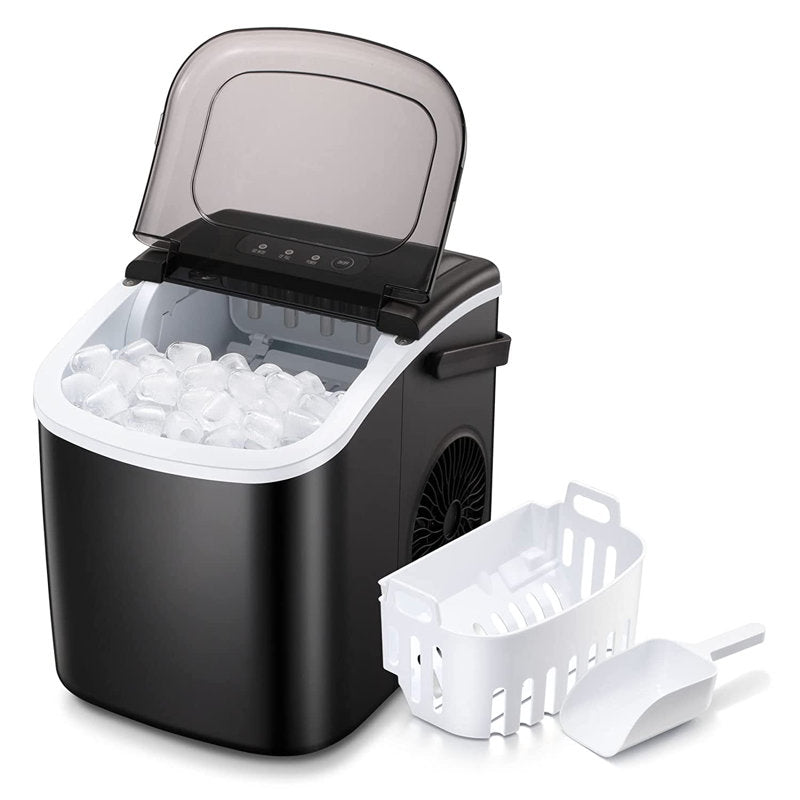 26 lb. Daily Production Bullet Ice Maker | Compact Countertop Ice Machine with Self-Cleaning & Quick Ice Production | Perfect for Home, Parties, & RVs