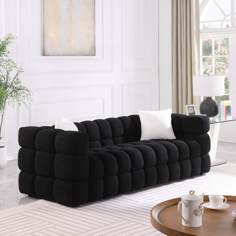 Monica 84.25'' Boucle Square Arm Sofa