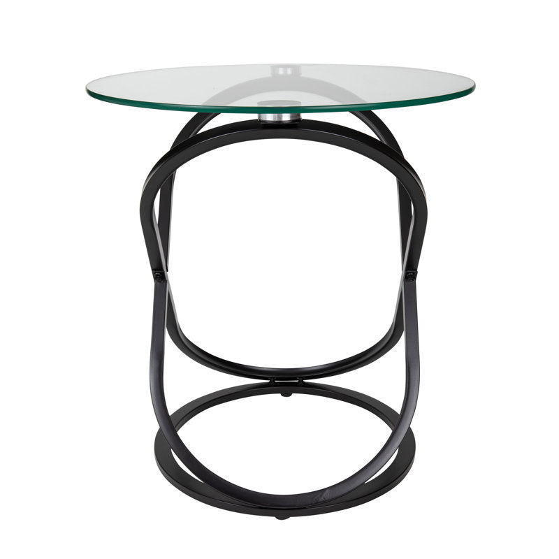 Dimitri Glass Top End Table