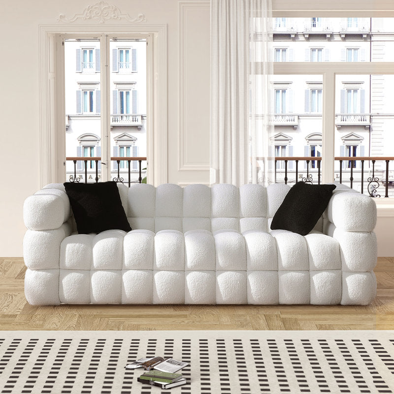 Monica 84.25'' Boucle Square Arm Sofa