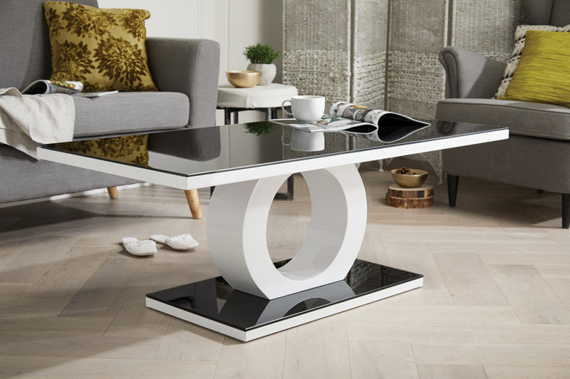 Scottsmoor Modern Halo High Gloss Statement Luxury Coffee Table