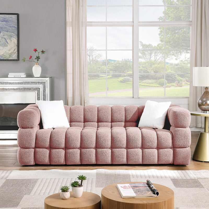 Monica 84.25'' Boucle Square Arm Sofa