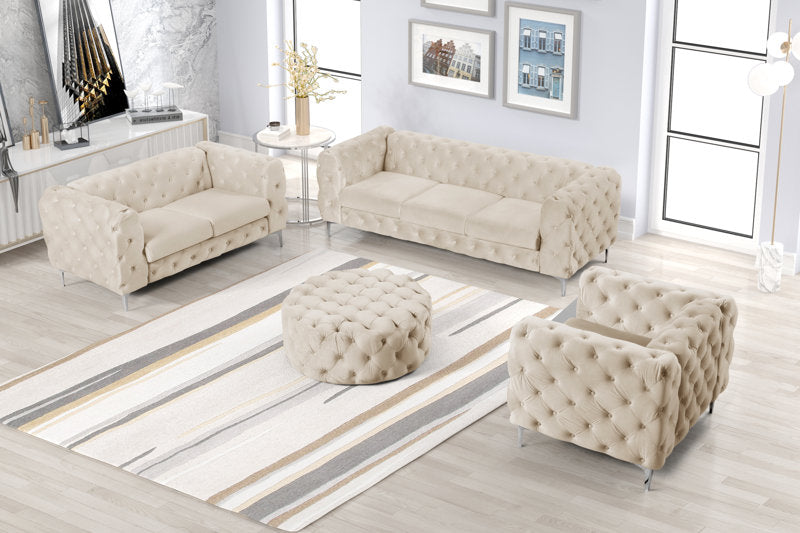 Graford 4 - Piece Velvet Living Room Set