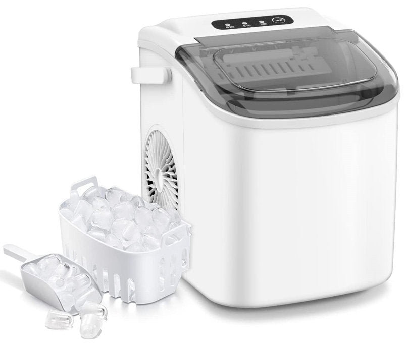 26 lb. Daily Production Bullet Ice Maker | Compact Countertop Ice Machine with Self-Cleaning & Quick Ice Production | Perfect for Home, Parties, & RVs