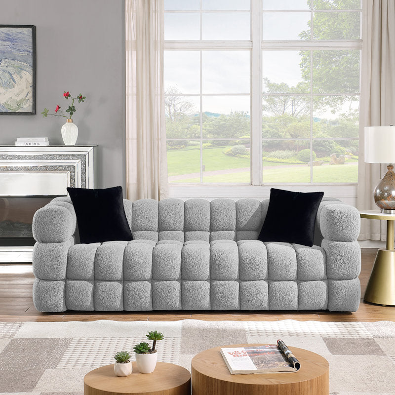 Monica 84.25'' Boucle Square Arm Sofa