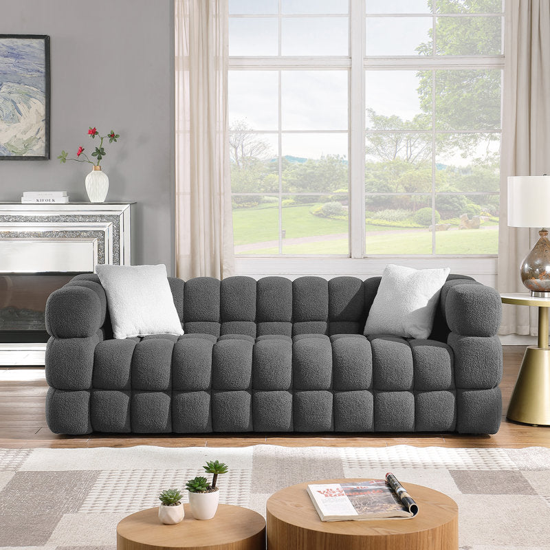 Monica 84.25'' Boucle Square Arm Sofa