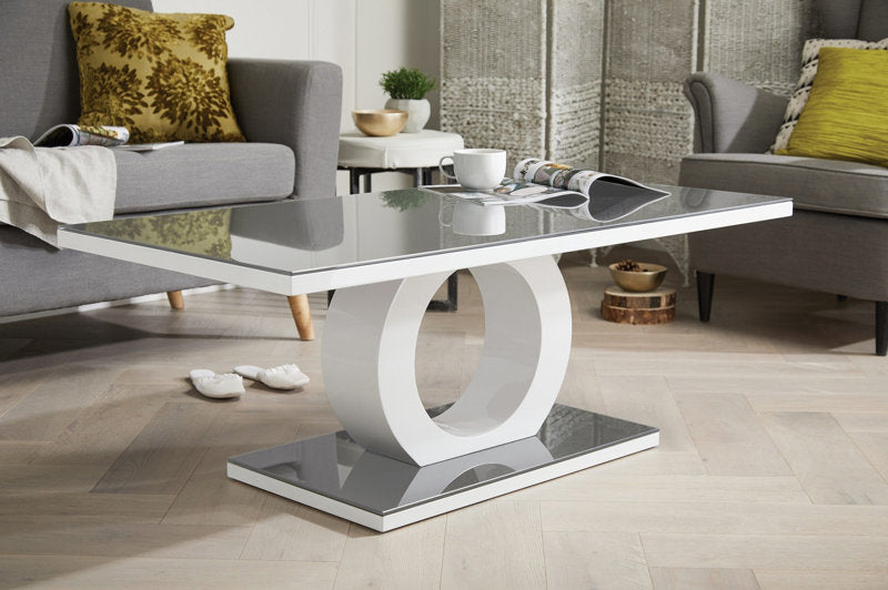 Scottsmoor Modern Halo High Gloss Statement Luxury Coffee Table