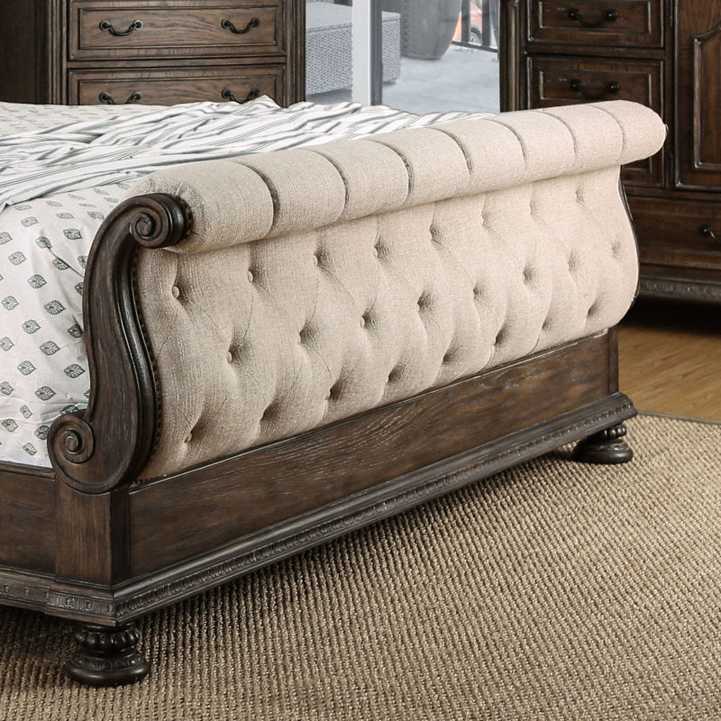 Elegant Amad Heights Sleigh Bed by Lark Manor – Classic Design with Timeless Comfort