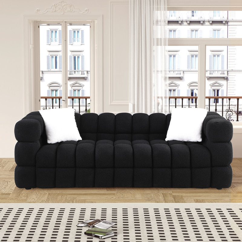 Monica 84.25'' Boucle Square Arm Sofa