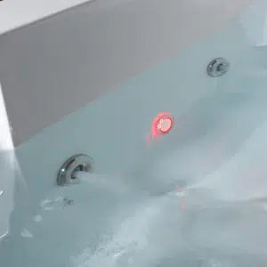 Empava 72 x 48 All-in-One Acrylic Rectangle Whirlpool Bathtub with 10 Water Jets & LED Lights - Spa-Like Relaxation with Left-Side Drain & 3-Side Alcove Install