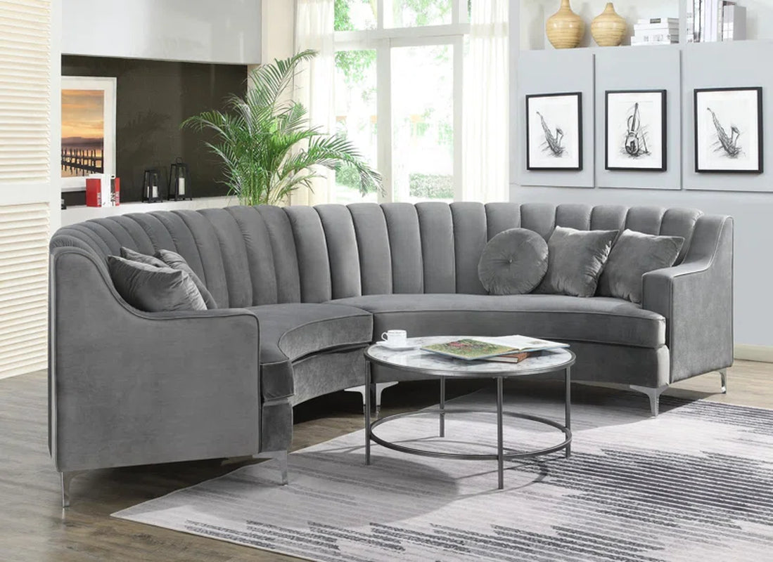 Luxury Velvet Modular Sectional Sofa – Customizable Comfort & Timeless Elegance for Living Room or Office