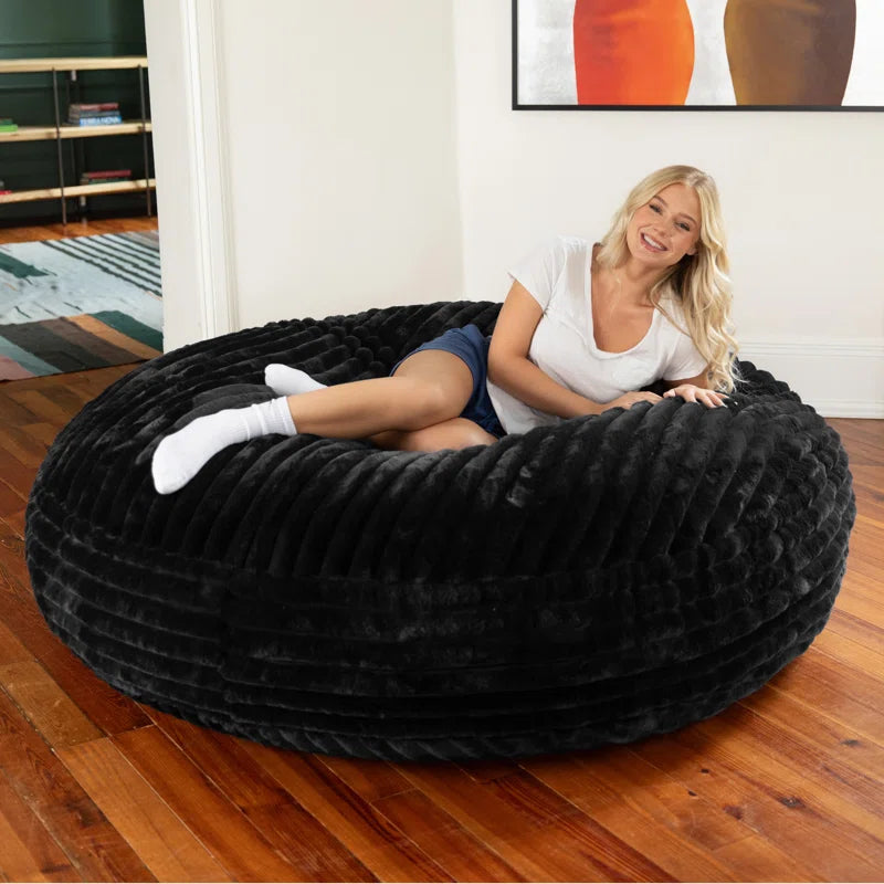 6 Foot Cocoon - Large Bean Bag Chair - Mondo Faux Fur