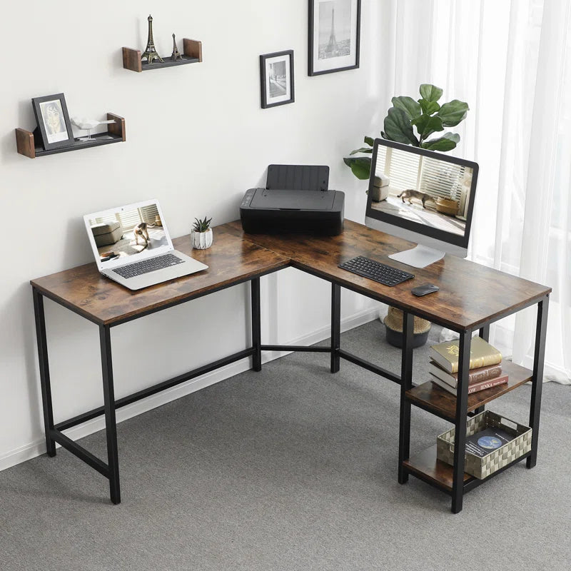 Enprise 54.3'' L-Shaped Metal Base Writing Desk