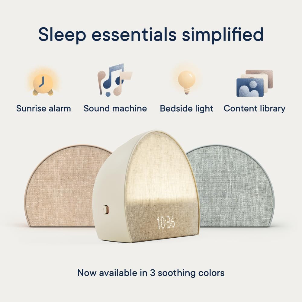 Hatch Restore 2 Smart Sunrise Alarm Clock & Sleep Assistant ー Customizable Sound Machine, Smart Light, & Wake-Up Aid for Energized Mornings