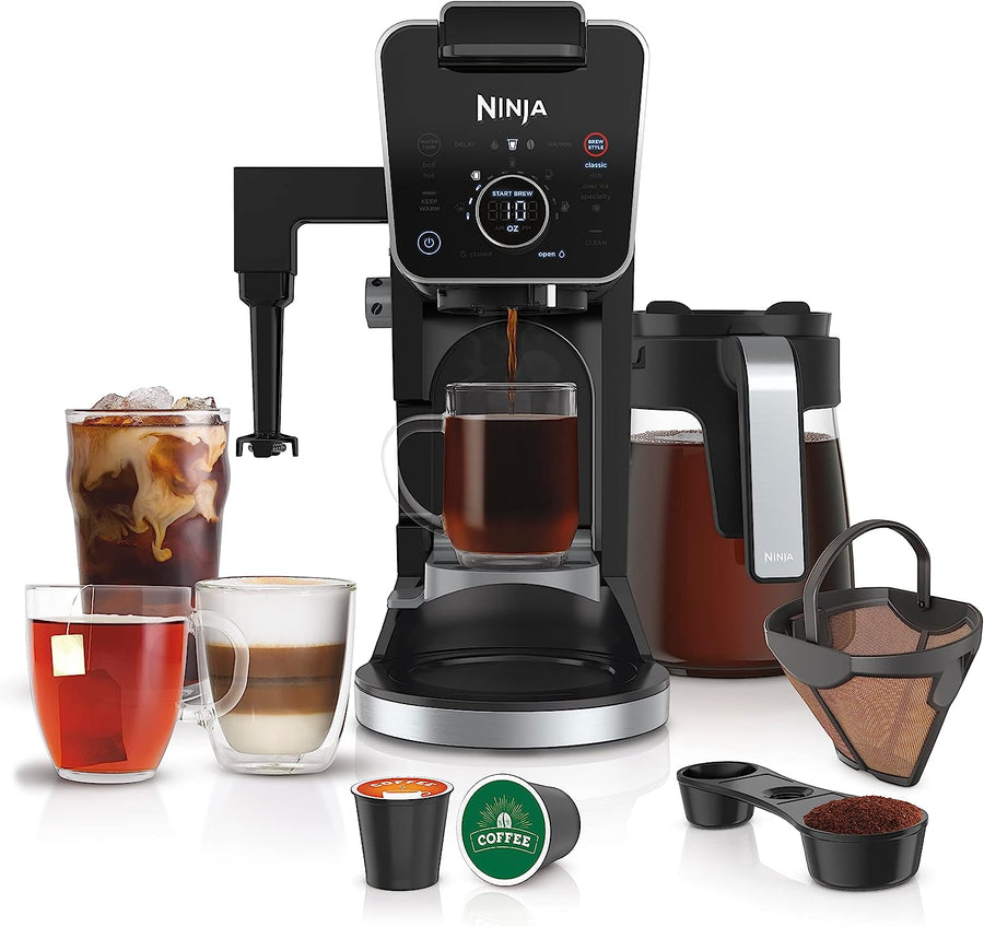 Hot and Iced Coffee Maker, Single Serve Coffee Maker and Drip Coffee Machine, Dualbrew Pro Specialty 12-Cup with K-Cup Combo, Includes Permanent Filter, CFP307