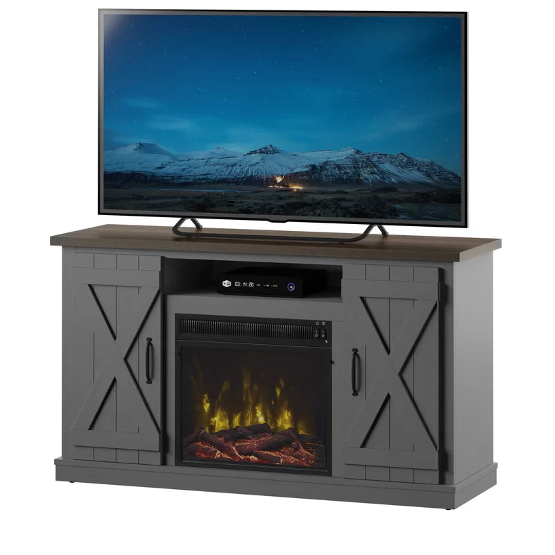 Lorraine TV Stand for Tvs up to 55" with Electric Fireplace Included