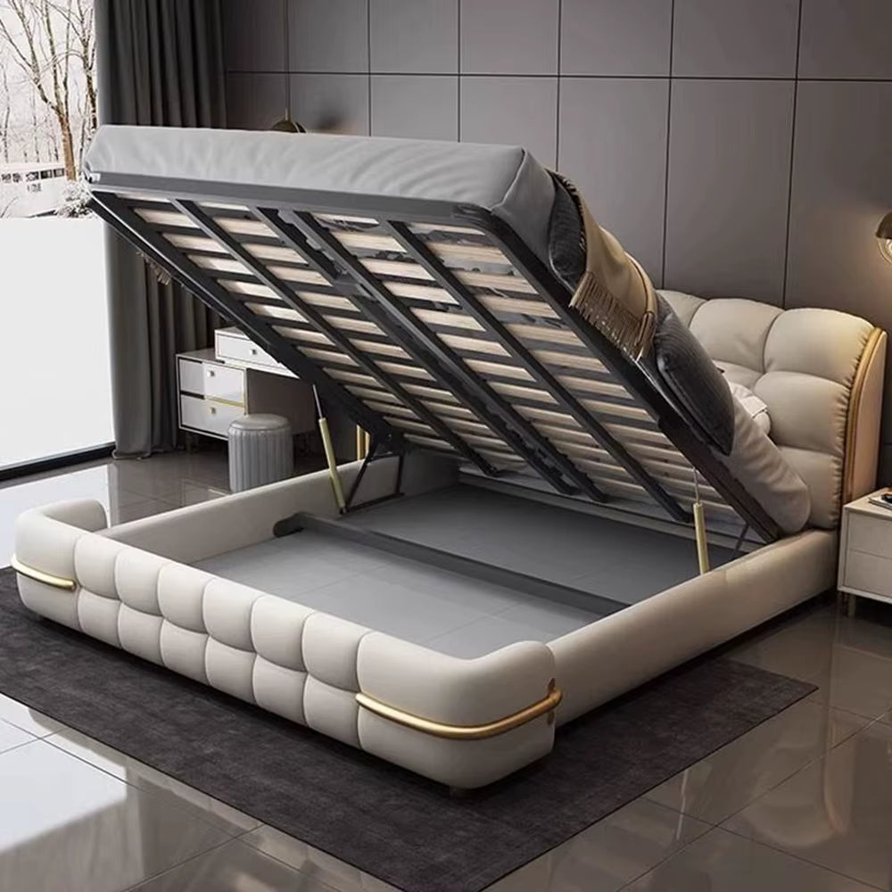 Aesthetic Luxury Unique Bed Queen Elastic Bedroom Double Bed Sleeping 180X200 Camas De Matrimonio Dormitorio Home Decoration
