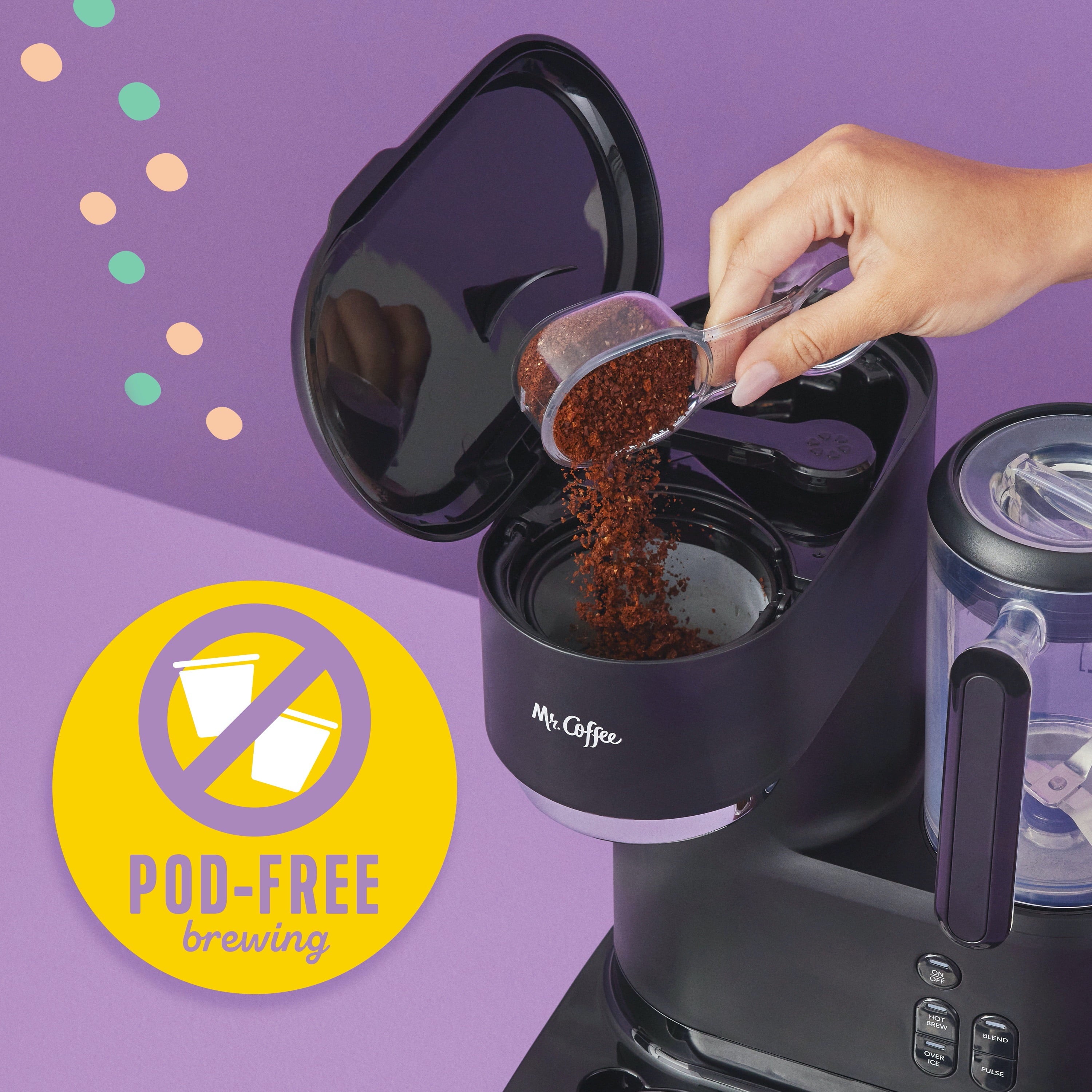 Mr. Coffee Single Serve Frappe & Iced Coffee Maker with Built-in Blender – Create Barista-Quality Iced Coffees at Home Effortlessly