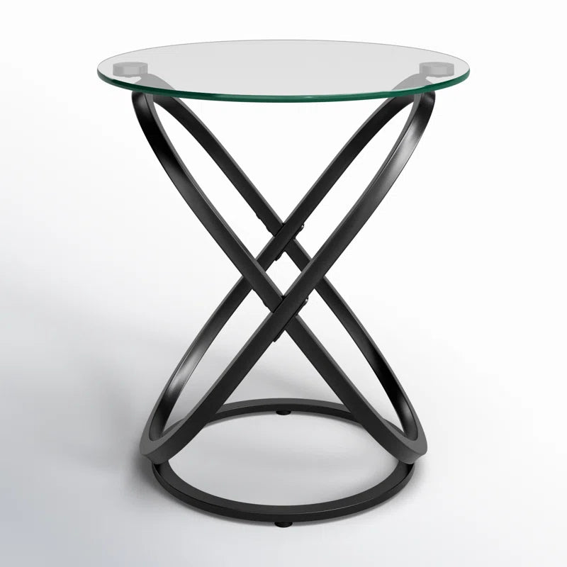 Elegant Dimitri End Table – Modern Glam Design with Gold Accents & Mirrored Top for Luxury Home Décor