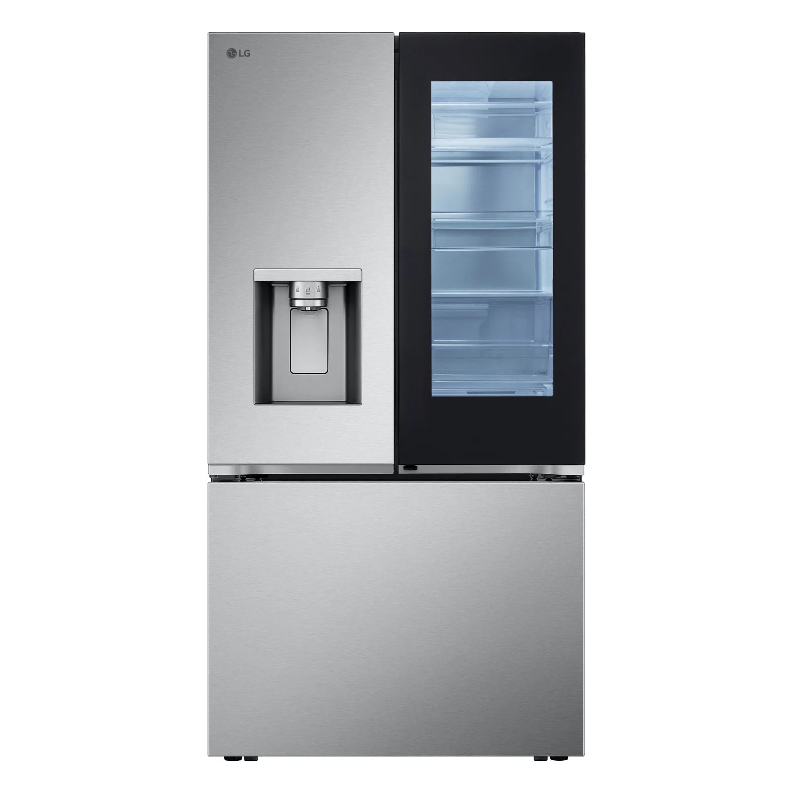 LG 31 cu. ft. Smart French Door Refrigerator | InstaView™ Door-in-Door®, Dual Ice Maker, and Wi-Fi Connectivity | Max Capacity, Energy Efficient, and Modern Kitchen Convenience